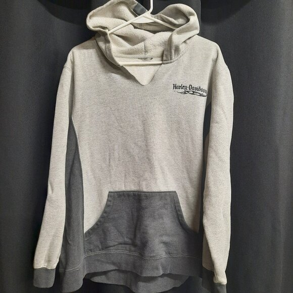Women's Harley Davidson Pullover Hoodie Size 2XL Raw V Cut Bikercore - Picture 1 of 8